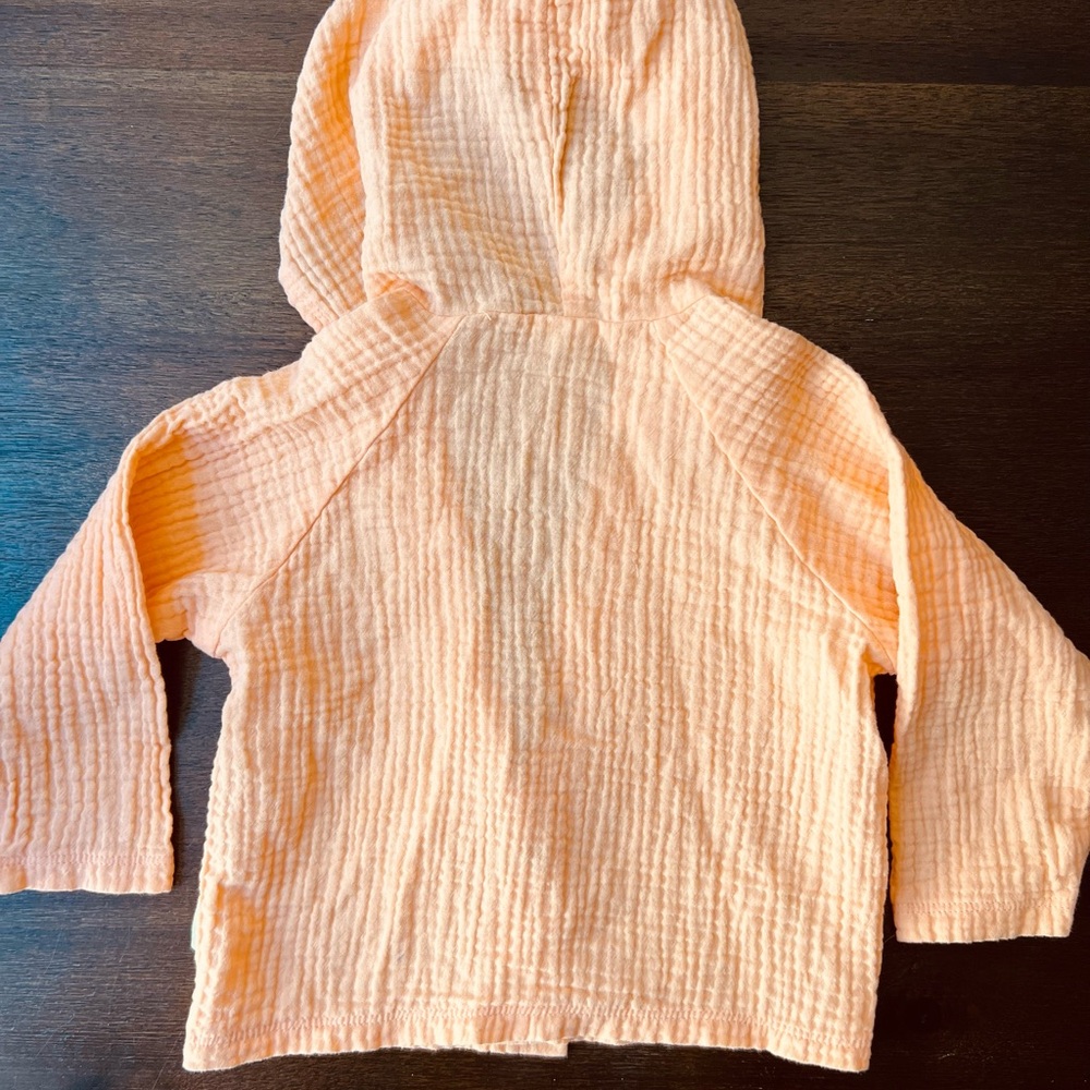 BONDS Vivid Orange Hooded Baby linen coverup - Picture 5 of 5